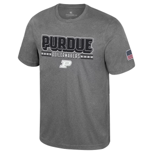 Colosseum Men's Purdue Boilermakers Grey Herald T-Shirt, XL, Gray