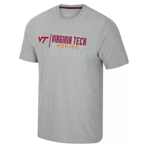 Colosseum Men's Virginia Tech Hokies Grey Herald T-Shirt, XL, Gray