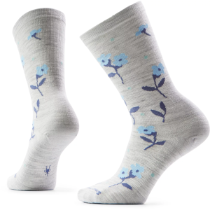 SmartWool Women's Everyday Garden Gala Crew Socks, Small, Ash