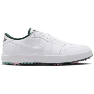Air Jordan 1 G Low Spiked Golf Shoes, Men's, Size 12, White/Ivory/Black/Pink