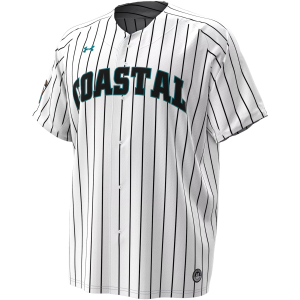 Under Armour Men's Coastal Carolina Chanticleers White Pinstripe Replica Baseball Jersey, Medium