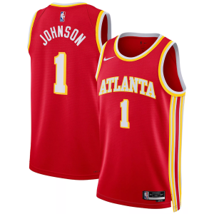 Nike Adult 2022-23 Jalen Johnson #1 Atlanta Hawks Red Swingman Icon Jersey, Men's, Large