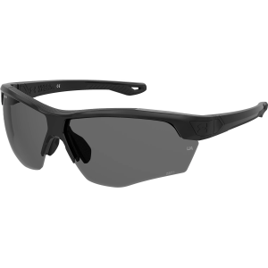 Under Armour Yard Dual Polarized Sunglasses, Men's, Shiny Black/Gray