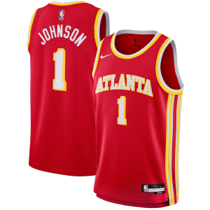 Nike Youth 2022-23 Jalen Johnson #1 Atlanta Hawks Red Swingman Icon Jersey, XL