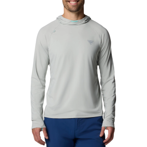 Columbia Men's Wild Cast Sun Hoodie, Medium, Cool Grey