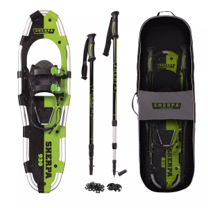 Yukon Charlie's Adult Sherpa Snowshoe Kit, Silver/Green