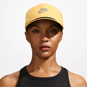 Nike Pro Dri-FIT Unstructured Swoosh Run Cap, Men's, L/XL, Citron Pulse/anthracite/reflective Silv