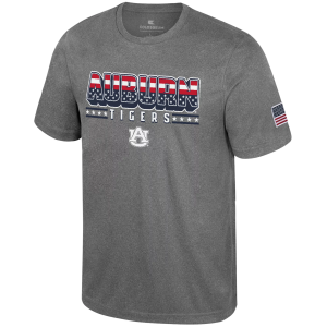 Colosseum Men's Auburn Tigers Heather Charcoal Blade T-Shirt, Small, Gray