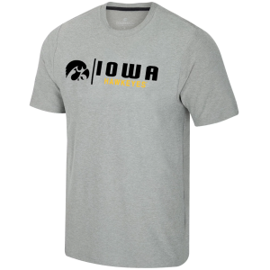 Colosseum Men's Iowa Hawkeyes Grey Herald T-Shirt, XXL, Gray