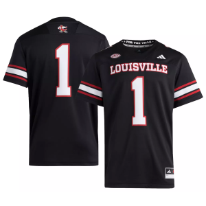 adidas Men's Louisville Cardinals Black Strategy 1980 Throwback Alternate Jersey, Small
