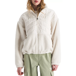 The North Face Women's Cabin Fleece Full Zip Sweatshirt, XL, White Dune