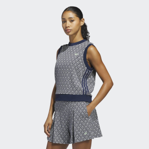 adidas Originals Women's All-Over Golf Vest, Large, Night Indigo