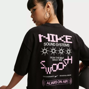 Nike Nike Women's Sportswear Oversized Mid-Cropped Festival T-Shirt, Large, Black - $29.97 at DICK'S Sporting Goods