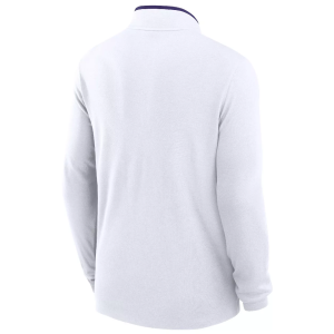 Nike Men's LSU Tigers White Victory Half-Zip Pullover, Large