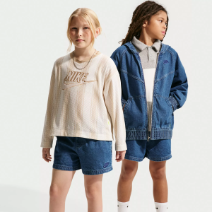 Nike Kids' Sportswear Denim Short, XL, Mystic Navy/Mystic Navy/Coastal Blue