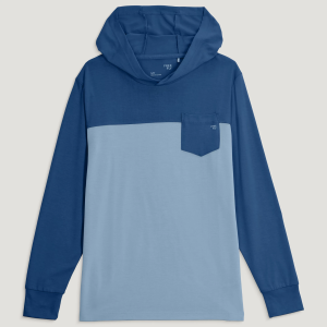 Free Fly Free Fly Youth Colorblock Bamboo Shade Hoodie, Medium, True Navy/Blue Fog - $54.00 at DICK'S Sporting Goods