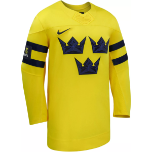Nike Adult Team Sweden 2026 Replica Yellow Hockey Jersey, Men's, XXL