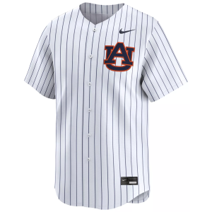 Nike Adult Auburn Tigers Pinstripe White Replica Baseball Jersey, Men's, Medium