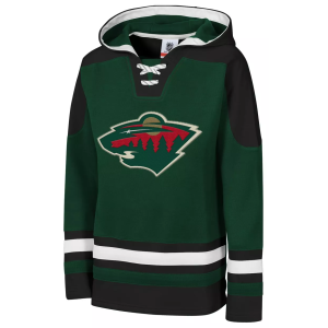 NHL Youth Minnesota Wild Green Must-Have Ageless Home Pullover Hoodie, Large