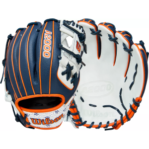 Wilson Wilson 11.5" 1786SS New York A2000 SuperSkin Series Glove, Men's, Navy/Orange - $329.99 at DICK'S Sporting Goods