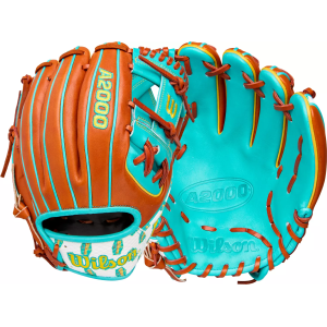Wilson Wilson 11.5" 1786 California A2000 Series Glove, Men's, Copper/Teal/Yellow Gold - $329.99 at DICK'S Sporting Goods
