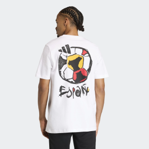 adidas Men's Spain Tango Poster Graphic T-Shirt, Small, White