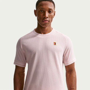 Nike Men's Court Heritage Dri-FIT Short Sleeve Tennis Shirt, XL, Silt Red