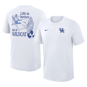 Nike Men's Kentucky Wildcats White Local Mascot Slub T-Shirt, Small