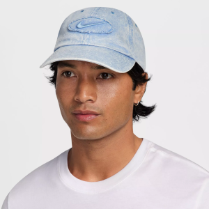 Nike Club Unstructured Denim Patch Cap, Small/Medium, Work Blue