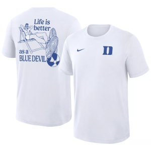 Nike Men's Duke Blue Devils White Local Mascot Slub T-Shirt, Small