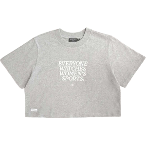 TOGETHXR Everyone Watches Women's Sports Crop Tee, XXL, Grey