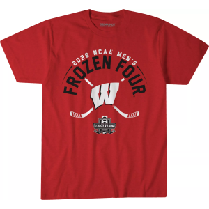 Breakingt BreakingT Adult 2026 NCAA Men's Hockey Frozen Four Wisconsin Badgers T-Shirt, XXL, Red - $14.97 at DICK'S Sporting Goods