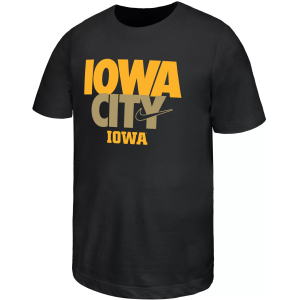 Nike Youth Iowa Hawkeyes Black Core Cotton T-Shirt, Medium