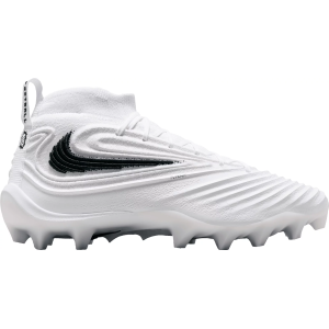 Nike Alpha Menace 5 Elite Mid Football Cleats, M9/W10.5, White/Black