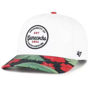 '47 Adult South Carolina Gamecocks White Beach Side Hitch Adjustable Hat, Men's