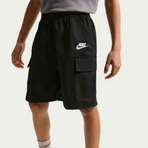 Nike Youth Sportswear Woven Cargo Shorts, XL, Black/White