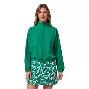 TravisMathew Women's BreezeBlend Travel Jacket, XS, Green Tambourine