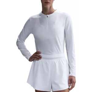 Nike Women's NikeCourt Advantage Dri-FIT Mid-Layer Tennis Shirt, XS, White