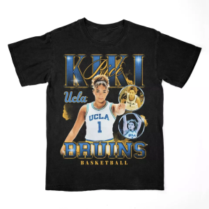 Campus Ink Boys' UCLA Bruins Kiki Rice Black 90s T-Shirt, Large