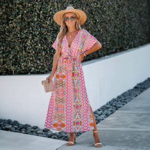 Cupshe Cupshe Women's Vibrant Boho Print Tiered Maxi Dress, Large, Pink - $27.97 at DICK'S Sporting Goods