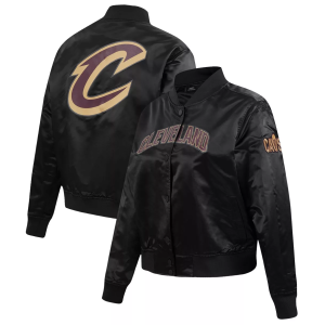 Pro Standard Women's Cleveland Cavaliers Black Classic Satin Jacket, XS