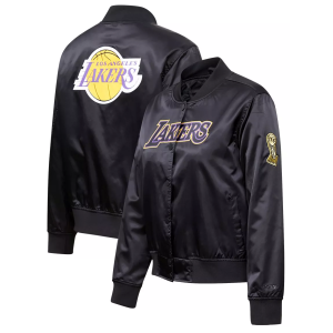 Pro Standard Women's Los Angeles Lakers Black Classic Satin Jacket, Small