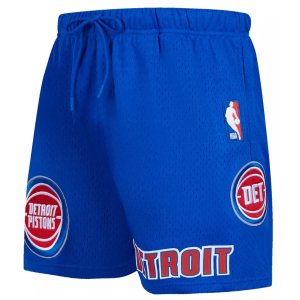 Pro Standard Men's Detroit Pistons Blue Classic Mesh Shorts, Medium