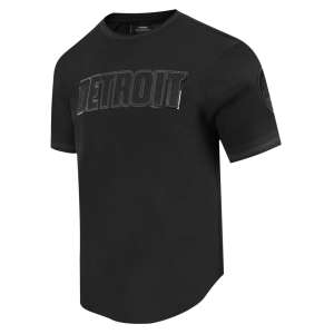 Pro Standard Men's Detroit Pistons Triple Black Short Sleeve T-Shirt, Small