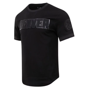 Pro Standard Men's Denver Nuggets Triple Black Short Sleeve T-Shirt, Small