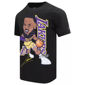Pro Standard Men's Los Angeles Lakers Black Lebron James #23 Drive Short Sleeve T-Shirt, Small