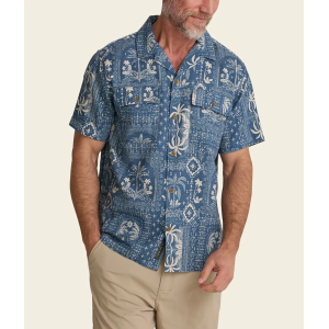 Howler Brothers Shores Club Shirt, Men's, XL, Palmetto Prophecy/Storm Blue