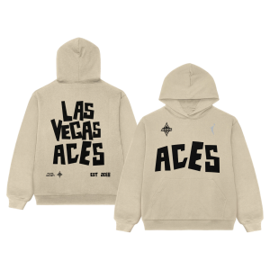 Playa Society PLAYA SOCIETY Men's Las Vegas Aces Off White Established Date Wordmark Hoodie, Medium - $95.00 at DICK'S Sporting Goods