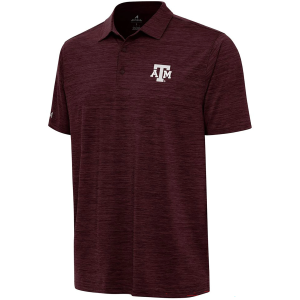 Antigua Men's Texas A&M Aggies Maroon Heather Layout Polo, XXL, Red