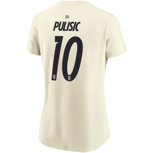 Nike Women's USMNT Christian Pulisic #10 Off-White 2026 T-Shirt, Medium | Great Mother's Day Gift